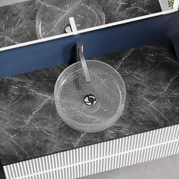 Раковина Ceramicanova круглая (прозрачная) Cristal 360*360*112мм