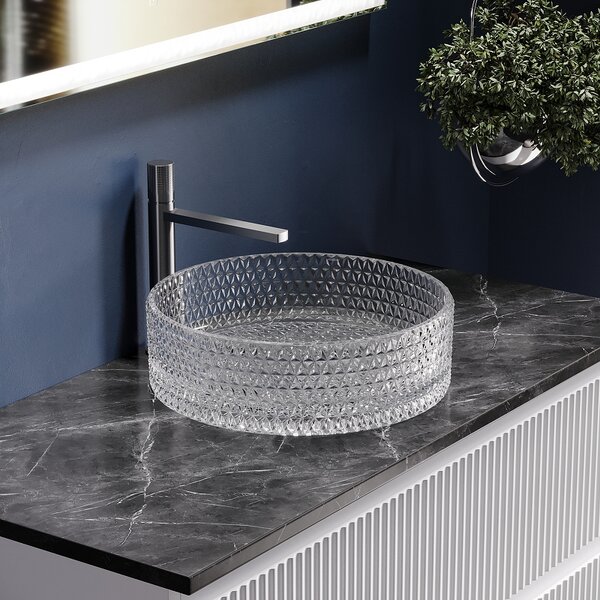 Раковина Ceramicanova круглая (прозрачная) Cristal 360*360*112мм