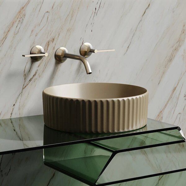 Раковина Ceramicanova круглая (цвет Капучино Матовый) Element 360*360*115мм