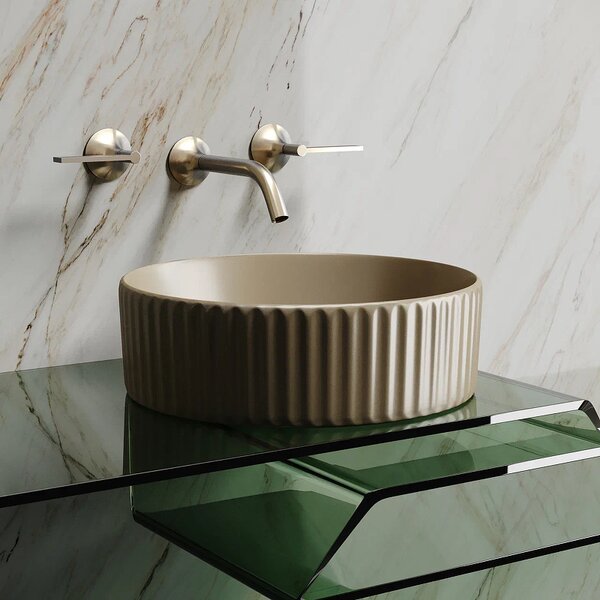 Раковина Ceramicanova круглая (цвет Капучино Матовый) Element 360*360*115мм