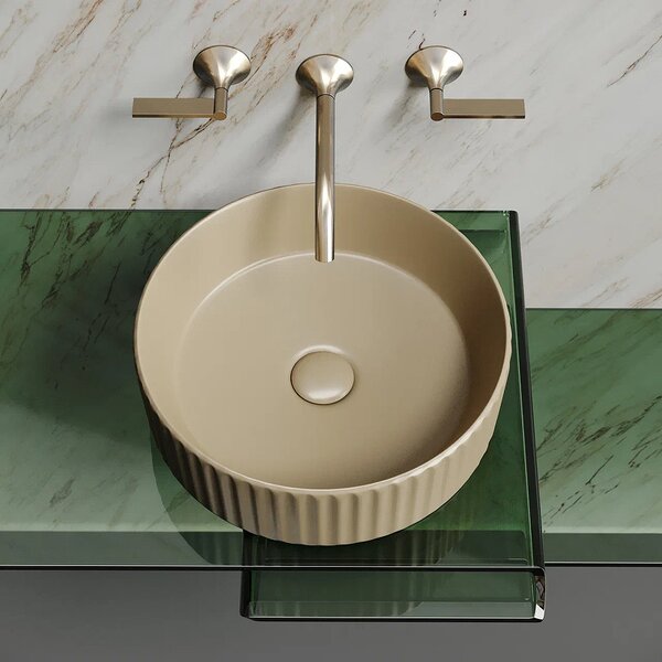 Раковина Ceramicanova круглая (цвет Капучино Матовый) Element 360*360*115мм