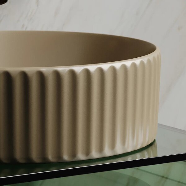 Раковина Ceramicanova круглая (цвет Капучино Матовый) Element 360*360*115мм