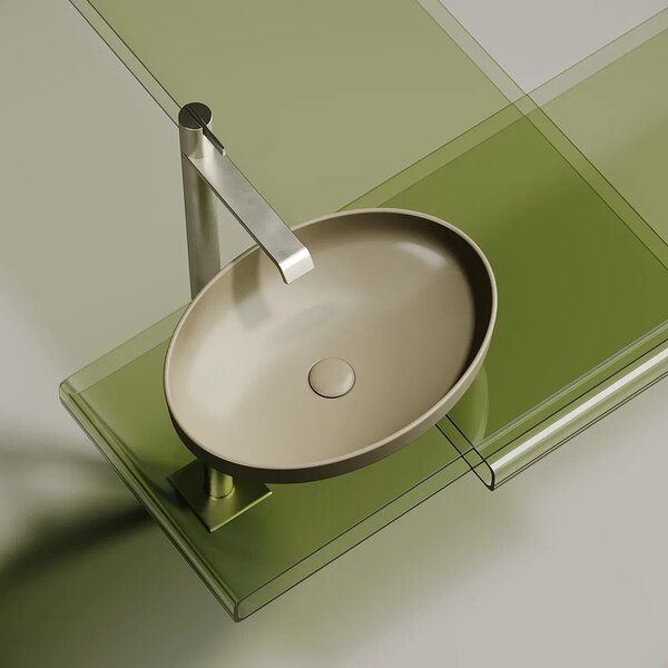 Раковина Ceramicanova овальная (цвет Капучино Матовый) Element 502*363*145мм