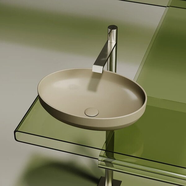 Раковина Ceramicanova овальная (цвет Капучино Матовый) Element 502*363*145мм