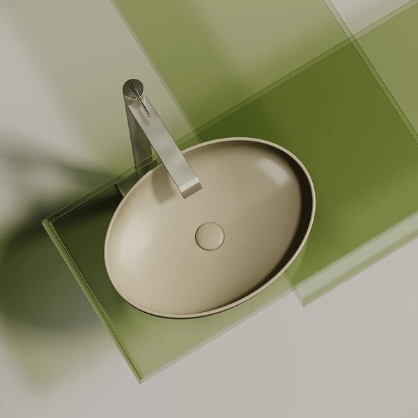Раковина Ceramicanova овальная (цвет Капучино Матовый) Element 502*363*145мм