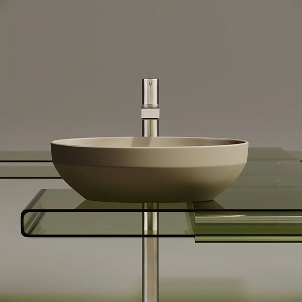 Раковина Ceramicanova овальная (цвет Капучино Матовый) Element 502*363*145мм