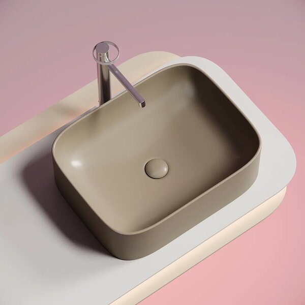 Раковина Ceramicanova прямоугольная (цвет Капучино Матовый) Element 505*380*150мм