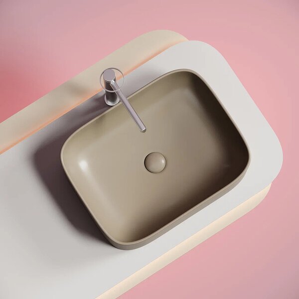 Раковина Ceramicanova прямоугольная (цвет Капучино Матовый) Element 505*380*150мм