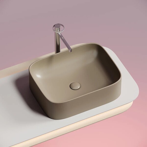 Раковина Ceramicanova прямоугольная (цвет Капучино Матовый) Element 505*380*150мм