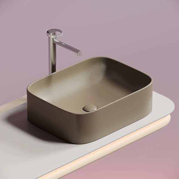 Раковина Ceramicanova прямоугольная (цвет Капучино Матовый) Element 505*380*150мм