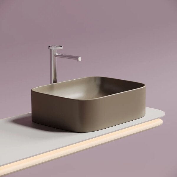 Раковина Ceramicanova прямоугольная (цвет Капучино Матовый) Element 505*380*150мм