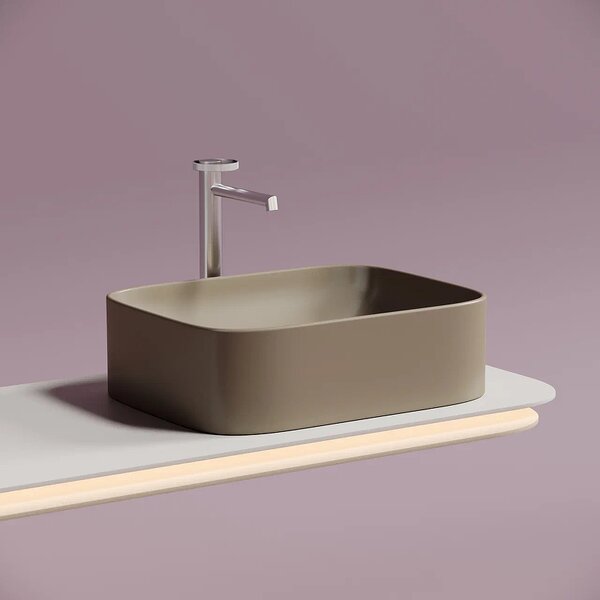 Раковина Ceramicanova прямоугольная (цвет Капучино Матовый) Element 505*380*150мм