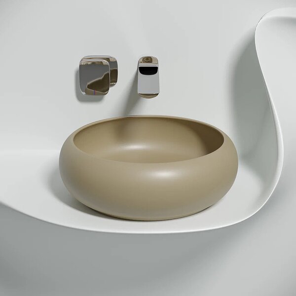 Раковина Ceramicanova круглая (цвет Капучино Матовый) Element 360*360*120мм