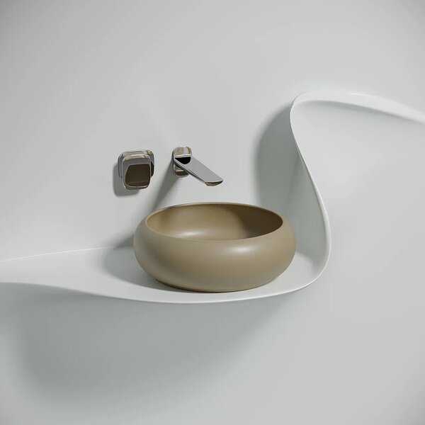 Раковина Ceramicanova круглая (цвет Капучино Матовый) Element 360*360*120мм