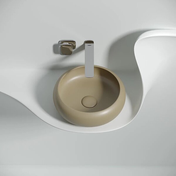 Раковина Ceramicanova круглая (цвет Капучино Матовый) Element 360*360*120мм