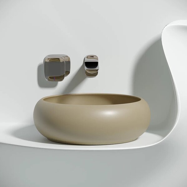 Раковина Ceramicanova круглая (цвет Капучино Матовый) Element 360*360*120мм