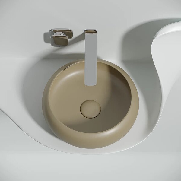 Раковина Ceramicanova круглая (цвет Капучино Матовый) Element 360*360*120мм