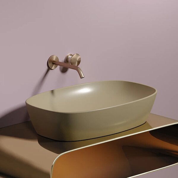 Раковина Ceramicanova овальная (цвет Капучино Матовый) Element 600*380*138мм