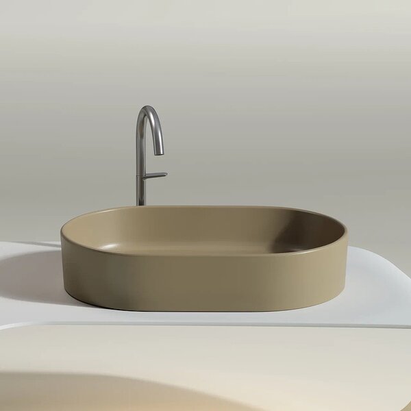 Раковина Ceramicanova овальная (цвет Капучино Матовый) Element 608*385*122мм
