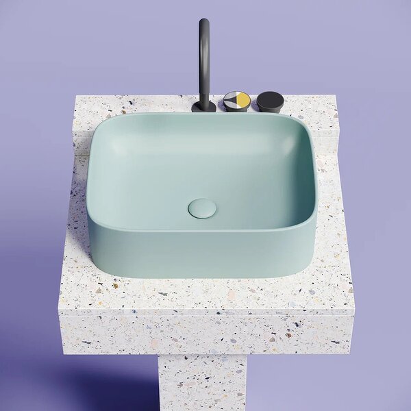 Раковина Ceramicanova прямоугольная (цвет Зеленый Матовый) Element 505*380*150мм