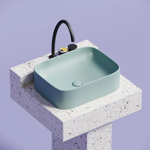 Раковина Ceramicanova прямоугольная (цвет Зеленый Матовый) Element 505*380*150мм