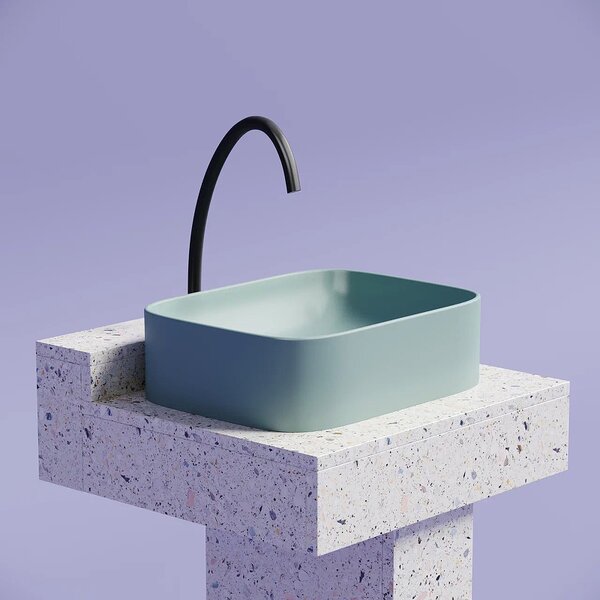 Раковина Ceramicanova прямоугольная (цвет Зеленый Матовый) Element 505*380*150мм