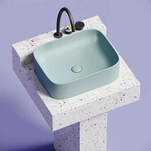 Раковина Ceramicanova прямоугольная (цвет Зеленый Матовый) Element 505*380*150мм