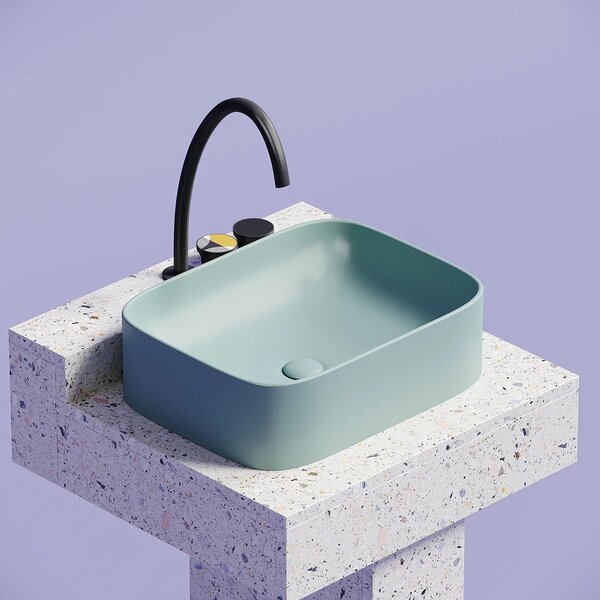 Раковина Ceramicanova прямоугольная (цвет Зеленый Матовый) Element 505*380*150мм