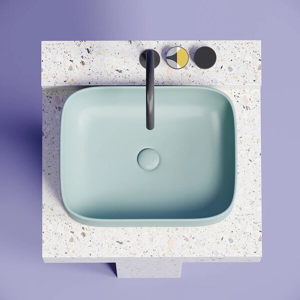 Раковина Ceramicanova прямоугольная (цвет Зеленый Матовый) Element 505*380*150мм