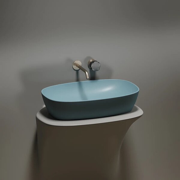 Раковина Ceramicanova овальная (цвет Зеленый Матовый) Element 600*380*138мм