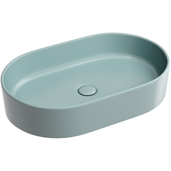 Раковина Ceramicanova овальная (цвет Зеленый Матовый) Element 608*385*122мм