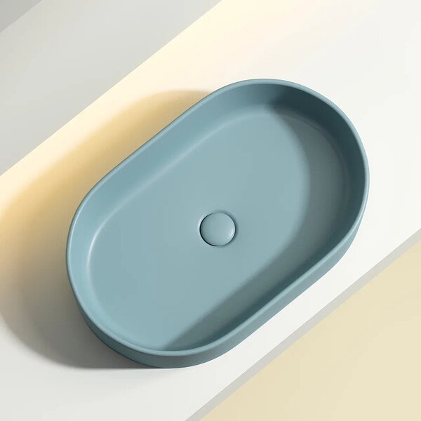 Раковина Ceramicanova овальная (цвет Зеленый Матовый) Element 608*385*122мм