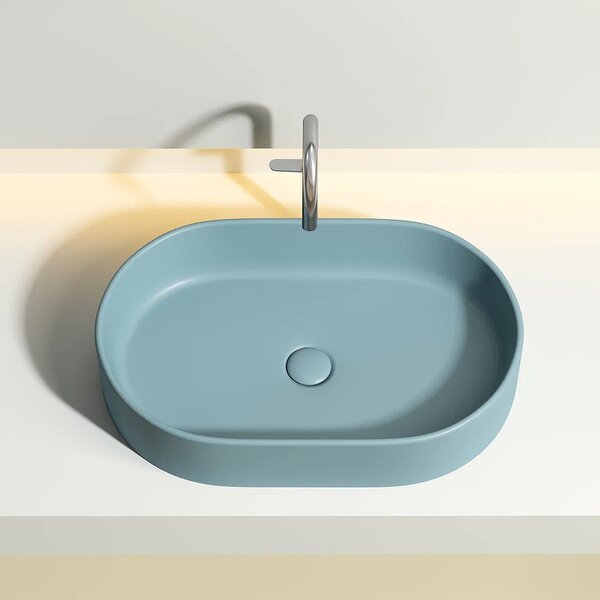 Раковина Ceramicanova овальная (цвет Зеленый Матовый) Element 608*385*122мм