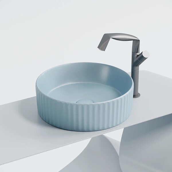 Раковина Ceramicanova круглая (цвет Голубой Матовый) Element 360*360*115мм