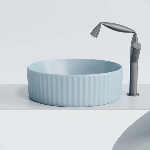Раковина Ceramicanova круглая (цвет Голубой Матовый) Element 360*360*115мм