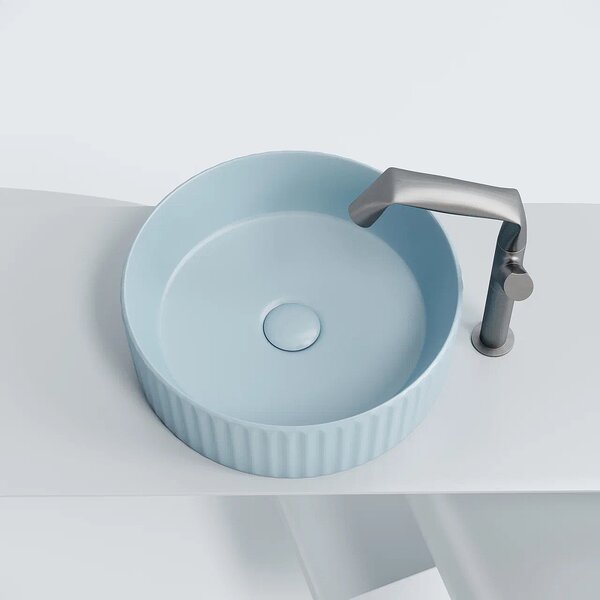 Раковина Ceramicanova круглая (цвет Голубой Матовый) Element 360*360*115мм