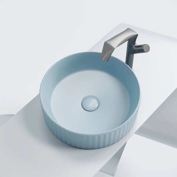 Раковина Ceramicanova круглая (цвет Голубой Матовый) Element 360*360*115мм