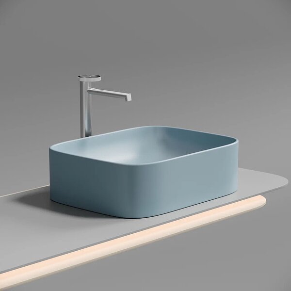 Раковина Ceramicanova прямоугольная (цвет Голубой Матовый) Element 505*380*150мм
