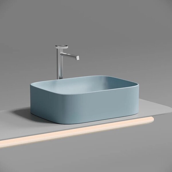 Раковина Ceramicanova прямоугольная (цвет Голубой Матовый) Element 505*380*150мм