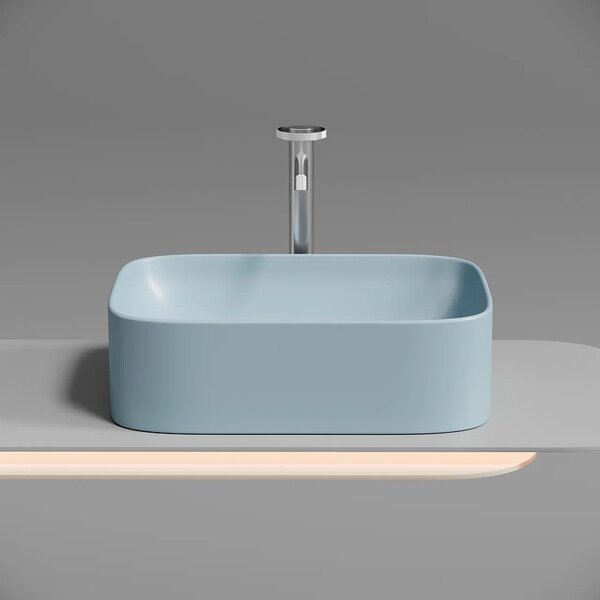 Раковина Ceramicanova прямоугольная (цвет Голубой Матовый) Element 505*380*150мм
