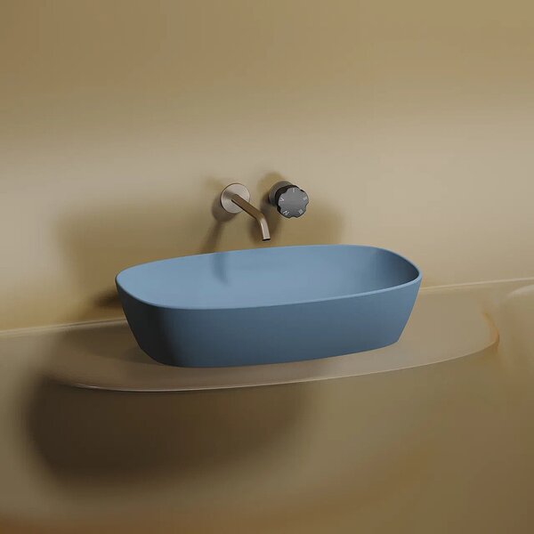 Раковина Ceramicanova овальная (цвет Голубой Матовый) Element 600*380*138мм