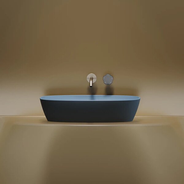 Раковина Ceramicanova овальная (цвет Голубой Матовый) Element 600*380*138мм