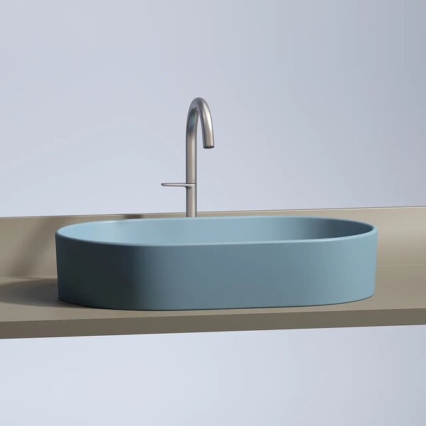 Раковина Ceramicanova овальная (цвет Голубой Матовый) Element 608*385*122мм