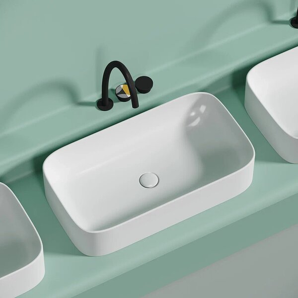 Раковина Ceramicanova прямоугольная (цвет Белый Матовый) Element 705*380*150мм