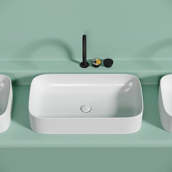 Раковина Ceramicanova прямоугольная (цвет Белый Матовый) Element 705*380*150мм