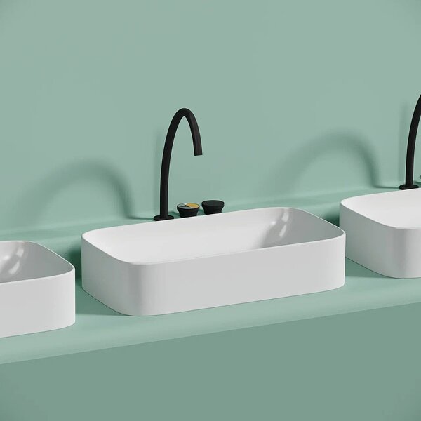 Раковина Ceramicanova прямоугольная (цвет Белый Матовый) Element 705*380*150мм