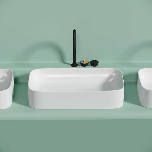 Раковина Ceramicanova прямоугольная (цвет Белый Матовый) Element 705*380*150мм