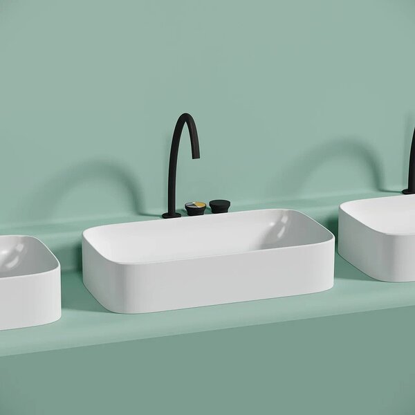 Раковина Ceramicanova прямоугольная (цвет Белый Матовый) Element 705*380*150мм