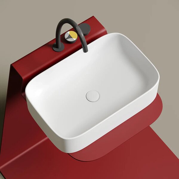 Раковина Ceramicanova прямоугольная (цвет Белый Матовый) Element 605*380*150мм