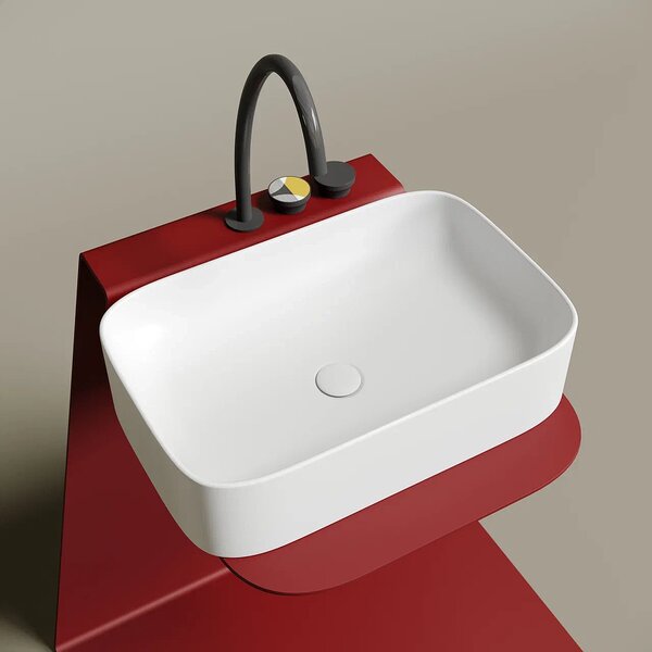 Раковина Ceramicanova прямоугольная (цвет Белый Матовый) Element 605*380*150мм